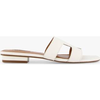 Dune London Dune London White Wide Fit Loupe Smart Slider Sandals
