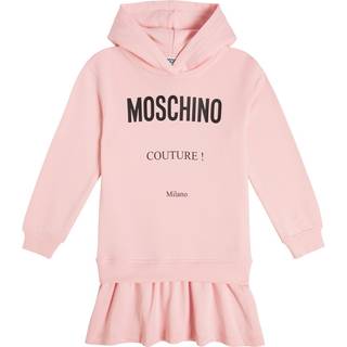 Moschino Kids Logo cotton jersey sweatshirt dress - pink - Y 8