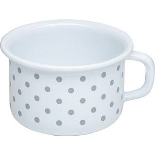 Riess Country Pünktchen Grau Kaffeeschale 0,4 L - Emaille