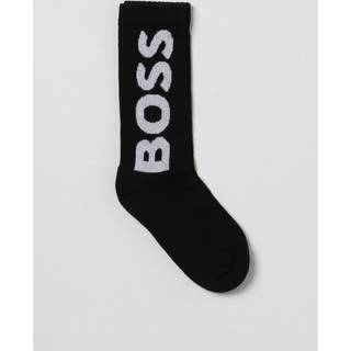 BOSS QS RIB logo strømper i sort til herre