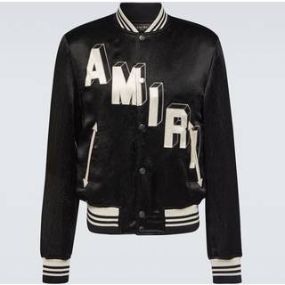 Amiri Satin varsity jacket - black - EU 46