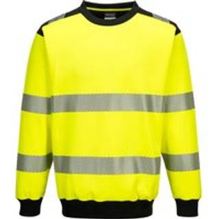 PW3 hi-vis sweatshirt - Gul/Sort (Størrelse: 4XL)