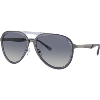 Emporio Armani EA2145 33584L 59 Solbriller Mænd Blue - Transparent Dark Blue - 59mm