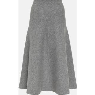 Valentino High-rise wool-blend midi skirt - grey - XS