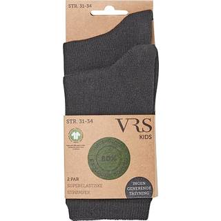 VRS børne 2-pak superelastiske strømper str. 31/34 - sort (På lager i butik)