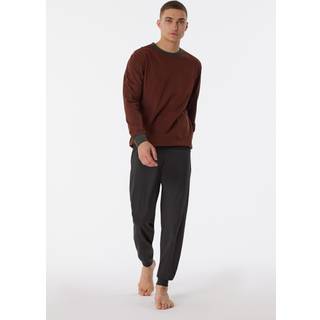 Schiesser Comfort Essentials Long Pyjamas - Navy/Red - 48