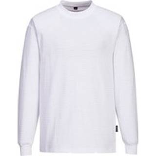 Antistatisk ESD langærmet T-shirt - Hvid (Størrelse: XXL)