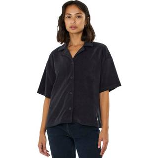 Woven Terry Short Sleeve Shirt W 1300 Black Jet (S)