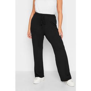 Yours Curve Brede bukseben Pull On Stræk Jersey Yoga Joggingbukser30-32 L26