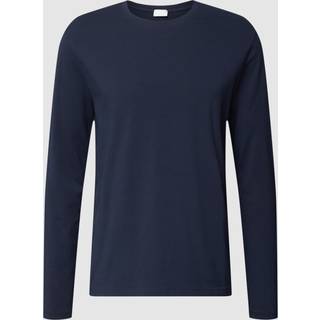 Mey Herren Longsleeve blau Baumwolle & Mix unifarben