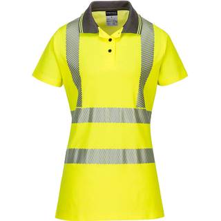 Dame Pro polo-shirt - Orange/Sort (Størrelse: XXL)