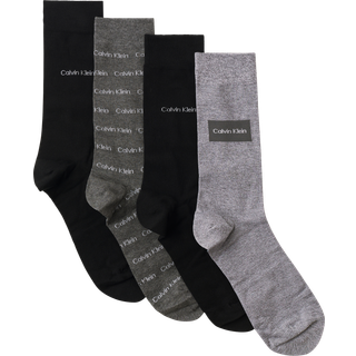 Calvin Klein 4-pak Men All Over Logo Giftbox - Black/Grey - One Size