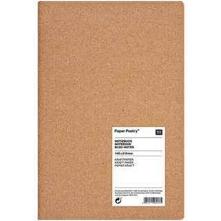 Paper Poetry Notizbuch braun A5 Kraftpapier unliniert