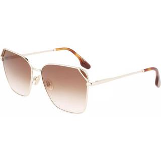 Victoria Beckham Kvinde VB228S 733 Solbriller Metal Guld Brun Geometrisk Fotokromatisk