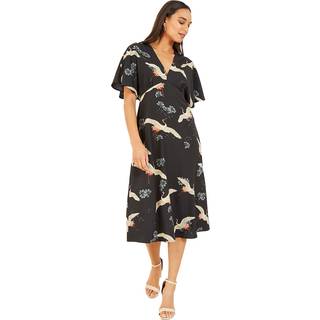 Yumi Yumi Crane Tryk Kimono Midi Kjole