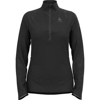 Odlo Zeroweight Ceramiwarm Reflective Mid Layer Half-Zip Running Top Women - Black, Size M - black