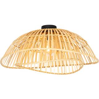 Oriental loftslampe sort med naturbambus 62 cm - Pua