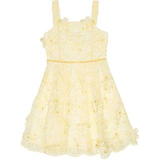 Self-Portrait Kids Floral guipure lace dress - yellow - Y 3
