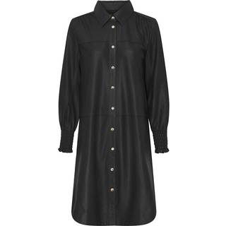 Notyz Oversized Shirt Dress 11249 Skindkjole - Black with light gold