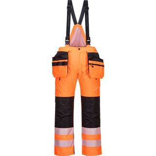 PW3 hi-vis vinterbukser - Orange/Sort (Størrelse: L)