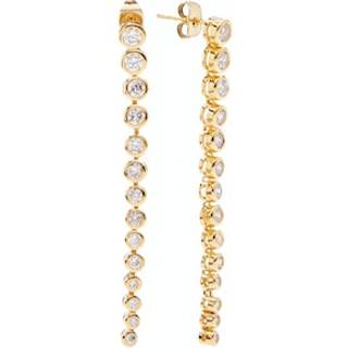 Scarlett Crystal Øreringe, Clear Goldplated