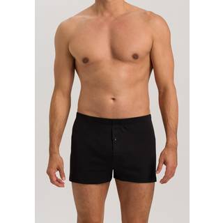 HANRO Herren Boxershort schwarz Sea Island Baumwolle unifarben