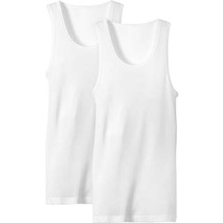 Calida 2-pak Natural Benefit Athletic Rib Knit Shirt - White - Large * Kampagne *