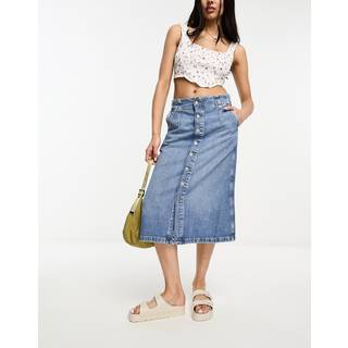 Polo Ralph Lauren A-line denim midi skirt - blue - 24