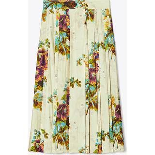Tory Burch Floral satin midi skirt - multicoloured - XXS
