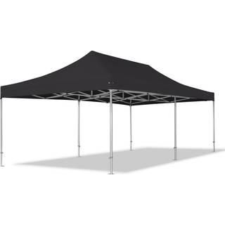 4x8m, aluminium, easy-up-pavillon, uden sidedele, sort - (581979)