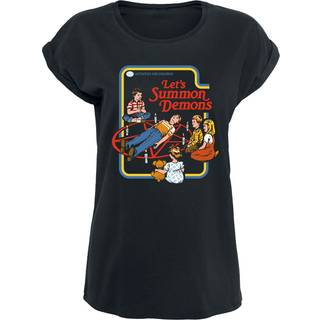 Steven Rhodes - Fun T-shirt - Let's Summon Demons - L till 5XL - Damer - sort