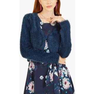 Yumi Yumi Blue Eyelash Knit Bolero