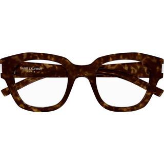 SAINT LAURENT Kvinde SL 640 002 Optiske stel Acetat Havana Transparent Geometrisk