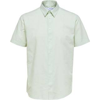 Selected Reg New Linen Shirt SS Vetiver