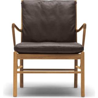 Carl Hansen - OW149 - Colonial Chair, Oljad Ek, Lädergrupp B Thor - 306 - Lænestole - Ole Wanscher - Brun - Læder/Træ