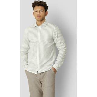 Jamie cotton/linen striped shirt - Minty/Ecru