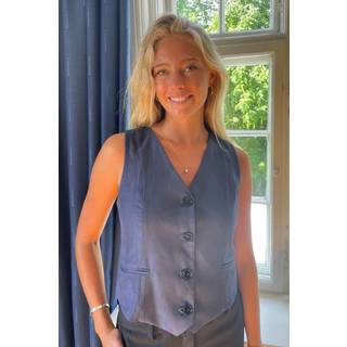 Continue CPH Bobby Vest Velvet Blå-S
