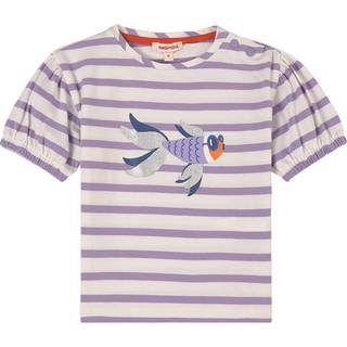Catimini Stribet T-Shirt Lilla 9 Months  Lilla  9 måneder  kvinde