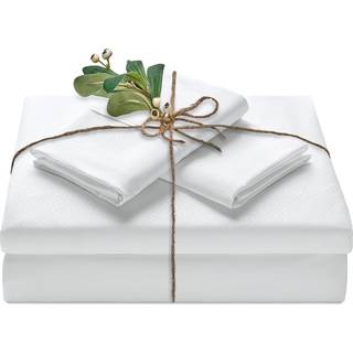 Chanasya Premium pr?gede hvide lagner, der