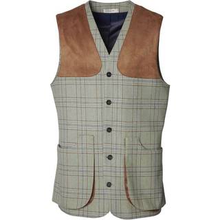 Chevalier Wiston Shooting Tweed Vest Men Willow Green Checked L -
