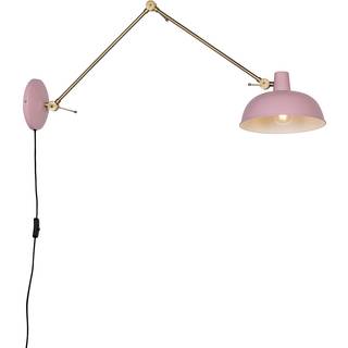 Retro Væglampe Stål Pink med Bronze - Milou
