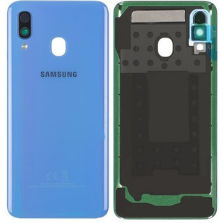 Blå Samsung Galaxy A40 bagside med battericover