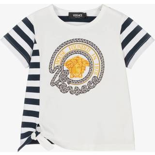 Versace Kids Printed striped cotton jersey T-shirt - multicoloured - Y 5