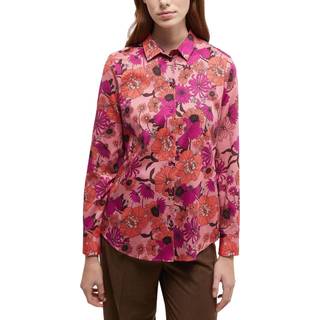 shirt-blouse in coral printed