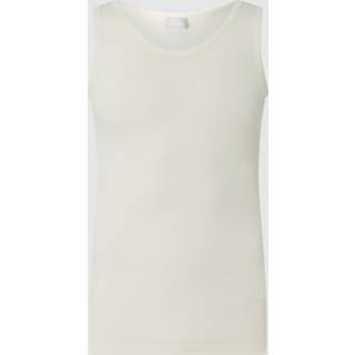 HANRO Herren Tank Top weiß Seidenmix unifarben