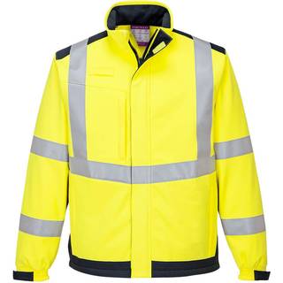 Modaflame multinorm Arc softshell jakke - Gul/Marine (Størrelse: L)