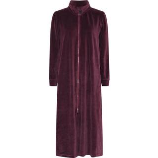 Velour badekåbe med lynlås, Decoy, bordeaux, str. small