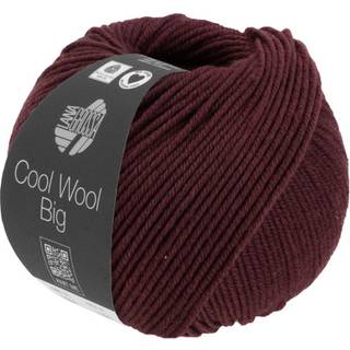 Lana Grossa Cool Wool Big/Mélange garn - merinould Sortrød meleret 1606