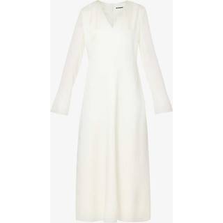 Jil Sander Satin midi dress - white - S