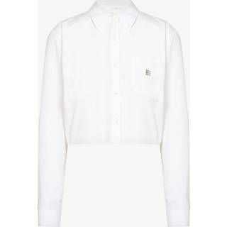 Givenchy Cropped cotton poplin shirt - white - S